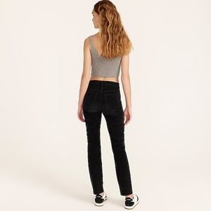 J. Crew Black Vintage Slim Straight High Rise Corduroy Pant Womens Size 29 Tall